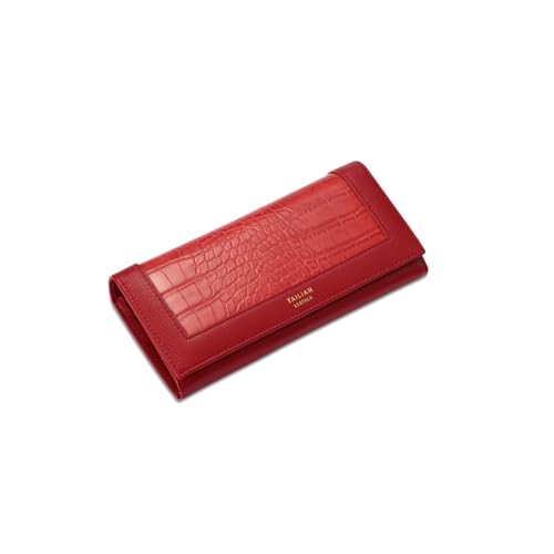 PORRASSO Damen Geldbörse Elegant Geldbeutel Kreditkartenetui Brieftasche mit Mehreren Fächern Portemonnaie Kartenetui Geldbörse Rot PORRASSO Damen Geldbörse Elegant Geldbeutel Kreditkartenetui Brieftasche mit Mehreren Fächern Portemonnaie Kartenetui Geldbörse Rot von PORRASSO