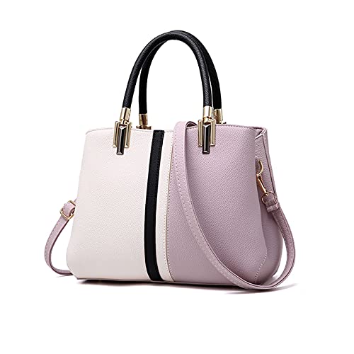PORRASSO Damen Handtasche Mode Henkeltasche Schultertasche Leder Wasserdicht Umhängetasche Frauen Top Griff Taschen Lila PORRASSO Damen Handtasche Mode Henkeltasche Schultertasche Leder Wasserdicht Umhängetasche Frauen Top Griff Taschen Lila von PORRASSO