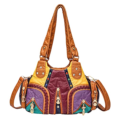 PORRASSO Damen Handtasche Mode Schultertasche Hobo Tasche Weiches PU Leder Umhängetaschen Frauen Henkeltaschen für Büro Schule Einkauf Bunt PORRASSO Damen Handtasche Mode Schultertasche Hobo Tasche Weiches PU Leder Umhängetaschen Frauen Henkeltaschen für Büro Schule Einkauf Bunt von PORRASSO