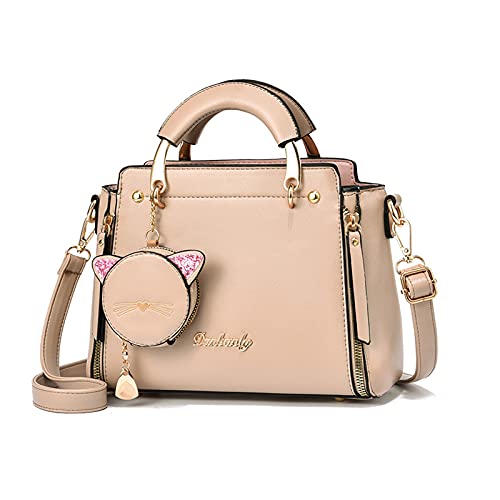 PORRASSO Damen Handtasche Süße Umhängetasche Henkeltaschen Frauen Wasserdicht PU Leder Schultertasche Top Griff Tasche für Reise Datieren Täglicher Gebrauch Khaki PORRASSO Damen Handtasche Süße Umhängetasche Henkeltaschen Frauen Wasserdicht PU Leder Schultertasche Top Griff Tasche für Reise Datieren Täglicher Gebrauch Khaki von PORRASSO