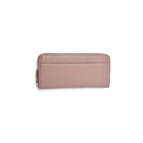 PORRASSO Geldbeutel Damen Leder Geldbörse mit RFID Blockierung Large Portemonnaie Minimalistisch Lange Brieftasche Lotus Rosa von PORRASSO