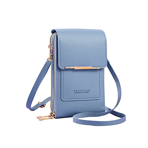 PORRASSO Handy Umhängetasche Touchscreen Crossbody Kleine Handytasche Mädchen Schultertasche PU Wasserdicht Crossbody Bag für Dating Einkaufen Reise Blau PORRASSO Handy Umhängetasche Touchscreen Crossbody Kleine Handytasche Mädchen Schultertasche PU Wasserdicht Crossbody Bag für Dating Einkaufen Reise Blau von PORRASSO