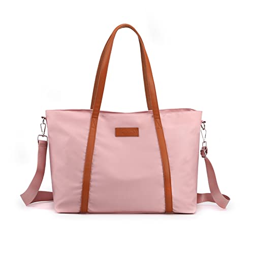 PORRASSO Laptop Tote Bag Damen Handtasche 15.6 Zoll Laptoptasche Casual Schultertasche Umhängetasche Crossbody Bag für Einkaufen Schule Reisen Arbeit Rosa PORRASSO Laptop Tote Bag Damen Handtasche 15.6 Zoll Laptoptasche Casual Schultertasche Umhängetasche Crossbody Bag für Einkaufen Schule Reisen Arbeit Rosa von PORRASSO
