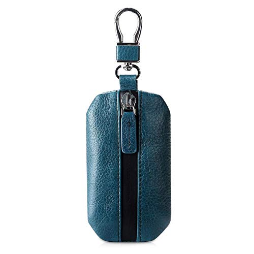 PORRASSO Leather Car Key Case Autoschlüsseltasche Schutz Schlüsseltasche Tragbar Schlüsseletui Wasserdicht Schlüsselmäppchen Schlüsselbund für Remote Key Fob Home Blau PORRASSO Leather Car Key Case Autoschlüsseltasche Schutz Schlüsseltasche Tragbar Schlüsseletui Wasserdicht Schlüsselmäppchen Schlüsselbund für Remote Key Fob Home Blau von PORRASSO