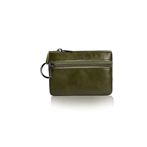 PORRASSO Leder Münzbörse Klein Geldbörse Wasserdicht Tragbar Schlüsseltasche Multifunktional Retro Coin Purse für Damen Herren Grün PORRASSO Leder Münzbörse Klein Geldbörse Wasserdicht Tragbar Schlüsseltasche Multifunktional Retro Coin Purse für Damen Herren Grün von PORRASSO