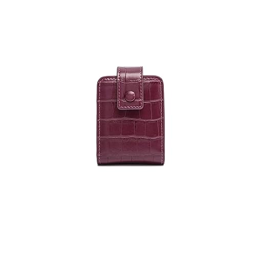 PORRASSO Lippenstift-Etui Mit Spiegel Damen Mini Make-Up Reiseetuis Tragbar Lippenstift-Reisetasche Lippenstift-Box für Lippenstifte Lipgloss Lippenbalsam Weinrot PORRASSO Lippenstift-Etui Mit Spiegel Damen Mini Make-Up Reiseetuis Tragbar Lippenstift-Reisetasche Lippenstift-Box für Lippenstifte Lipgloss Lippenbalsam Weinrot von PORRASSO