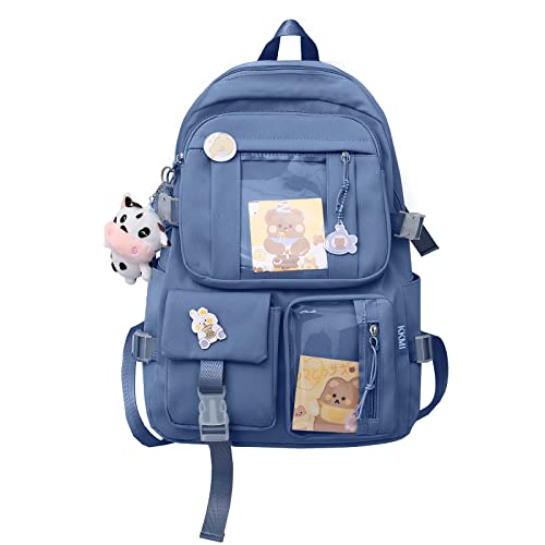 PORRASSO Mädchen Schulrucksack Süßer Schultasche Schüler Rucksäcke Teenager Nylon Daypack Damen Schulranzen für Schule Reise Blau PORRASSO Mädchen Schulrucksack Süßer Schultasche Schüler Rucksäcke Teenager Nylon Daypack Damen Schulranzen für Schule Reise Blau von PORRASSO