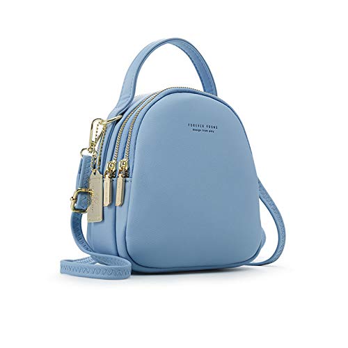 PORRASSO Mini Rucksack Damen Mode Handtasche Mädchen Wasserdicht Umhängetasche mit Kopfhörerloch Leder Daypack Reise Dating Kleiner Rucksäcke Blau PORRASSO Mini Rucksack Damen Mode Handtasche Mädchen Wasserdicht Umhängetasche mit Kopfhörerloch Leder Daypack Reise Dating Kleiner Rucksäcke Blau von PORRASSO