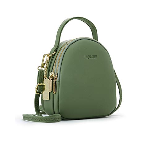 PORRASSO Mini Rucksack Damen Mode Handtasche Mädchen Wasserdicht Umhängetasche mit Kopfhörerloch Leder Daypack Reise Dating Kleiner Rucksäcke Grün PORRASSO Mini Rucksack Damen Mode Handtasche Mädchen Wasserdicht Umhängetasche mit Kopfhörerloch Leder Daypack Reise Dating Kleiner Rucksäcke Grün von PORRASSO