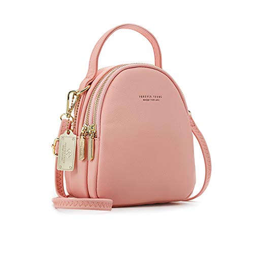 PORRASSO Mini Rucksack Damen Mode Handtasche Mädchen Wasserdicht Umhängetasche mit Kopfhörerloch Leder Daypack Reise Dating Kleiner Rucksäcke Rosa PORRASSO Mini Rucksack Damen Mode Handtasche Mädchen Wasserdicht Umhängetasche mit Kopfhörerloch Leder Daypack Reise Dating Kleiner Rucksäcke Rosa von PORRASSO