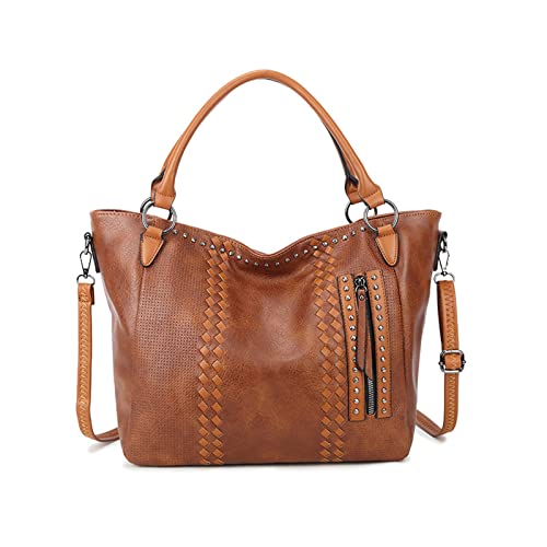 PORRASSO Mode Handtasche Damen Schultertasche Große Henkeltasche Frauen PU Leder Umhängetasche Reise Arbeit Verabredung Crossbody Bag Braun PORRASSO Mode Handtasche Damen Schultertasche Große Henkeltasche Frauen PU Leder Umhängetasche Reise Arbeit Verabredung Crossbody Bag Braun von PORRASSO