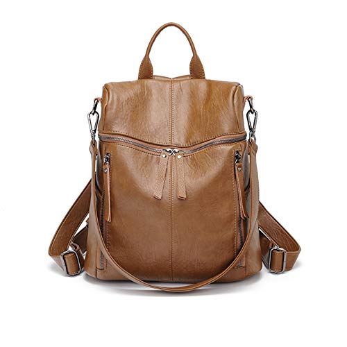 PORRASSO Mode Rucksack Damen Umhängetasche Mädchen Wasserdicht Daypack Universität Schultasche Leder Reise Arbeit Rucksäcke Braun PORRASSO Mode Rucksack Damen Umhängetasche Mädchen Wasserdicht Daypack Universität Schultasche Leder Reise Arbeit Rucksäcke Braun von PORRASSO