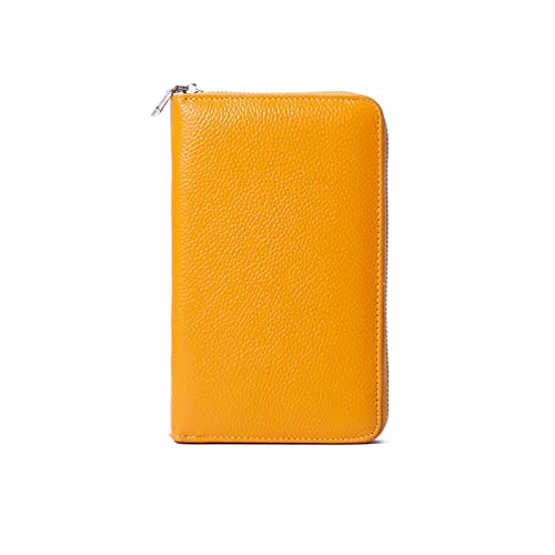PORRASSO Reisepasshülle Reisezubehör mit RFID-Blocker Schutzhülle Tasche für Kreditkarten Leder Reisepass Tasche Damen Travel Passport Wallet Gelb PORRASSO Reisepasshülle Reisezubehör mit RFID-Blocker Schutzhülle Tasche für Kreditkarten Leder Reisepass Tasche Damen Travel Passport Wallet Gelb von PORRASSO