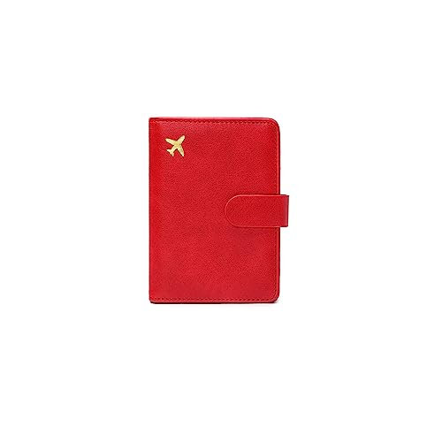 PORRASSO Reisepasshülle Reisezubehör mit RFID-Blocker Schutzhülle Tasche für Kreditkarten PU Reisebrieftasche Reisepass Organizer Herren Damen Passport Holder Rot PORRASSO Reisepasshülle Reisezubehör mit RFID-Blocker Schutzhülle Tasche für Kreditkarten PU Reisebrieftasche Reisepass Organizer Herren Damen Passport Holder Rot von PORRASSO