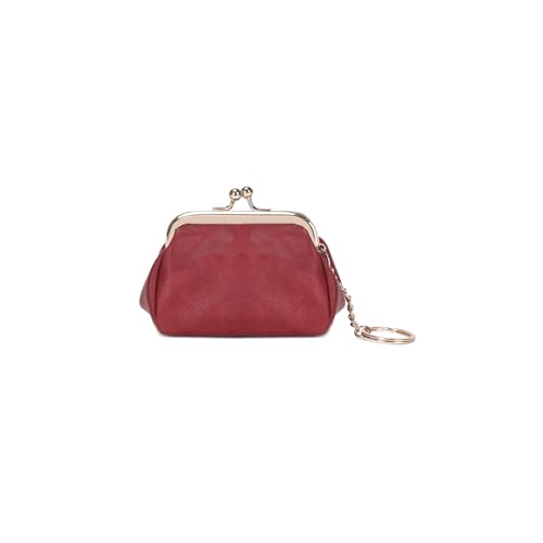 PORRASSO Retro Münzbörse Mini Geldbeutel Münzbeutel Tragbar Geldbörse Schlüsseltasche Klein Portemonnaie für Damen Rot PORRASSO Retro Münzbörse Mini Geldbeutel Münzbeutel Tragbar Geldbörse Schlüsseltasche Klein Portemonnaie für Damen Rot von PORRASSO