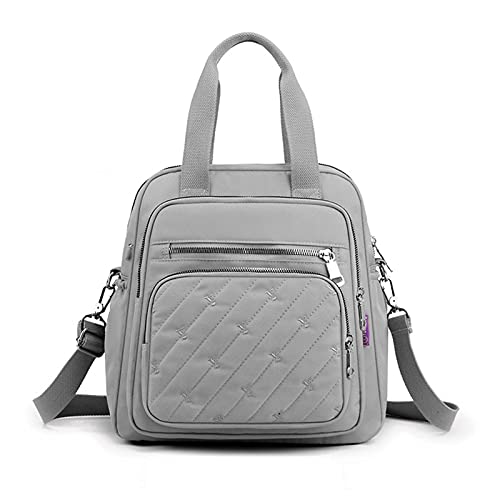 PORRASSO Rucksack Mode Schultertasche Damen Handtasche mit USB Ladeanschluss Mädchen Schultasche Daypack Umhängetasche Arbeit Reisen Schule Täglicher Gebrauch Rucksäcke Grau PORRASSO Rucksack Mode Schultertasche Damen Handtasche mit USB Ladeanschluss Mädchen Schultasche Daypack Umhängetasche Arbeit Reisen Schule Täglicher Gebrauch Rucksäcke Grau von PORRASSO