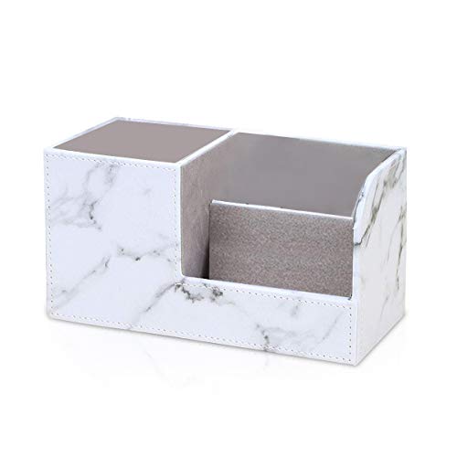 PORRASSO Schreibtisch Organizer Leder Stifthalter Federmäppchen Stiftebox Tisch-Organizer Multifunktionale Kosmetik Aufbewahrung Organizer Fernbedienungshalter Commander Marmormuster PORRASSO Schreibtisch Organizer Leder Stifthalter Federmäppchen Stiftebox Tisch-Organizer Multifunktionale Kosmetik Aufbewahrung Organizer Fernbedienungshalter Commander Marmormuster von PORRASSO