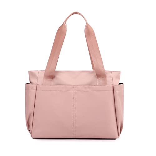 PORRASSO Schultertasche Nylon Handtasche Damen Hobotasche Tote Shopper Henkeltasche für Schule Reisen Arbeit Täglicher Gebrauch Rosa PORRASSO Schultertasche Nylon Handtasche Damen Hobotasche Tote Shopper Henkeltasche für Schule Reisen Arbeit Täglicher Gebrauch Rosa von PORRASSO