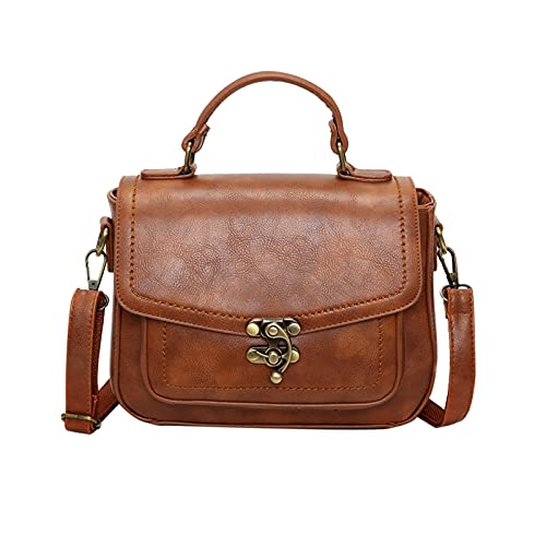 PORRASSO Umhängetasche Damen Schultertasche Retro Handtasche Schulterbeutel für Reise Dating Einkaufen Täglicher Gebrauch Braun PORRASSO Umhängetasche Damen Schultertasche Retro Handtasche Schulterbeutel für Reise Dating Einkaufen Täglicher Gebrauch Braun von PORRASSO