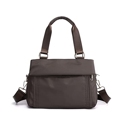 PORRASSO Umhängetasche Nylon Schultertasche Damen Multi Tasche Handtasche Mädchen Crossbody Bag für Reisen Arbeit Täglicher Gebrauch Braun von PORRASSO