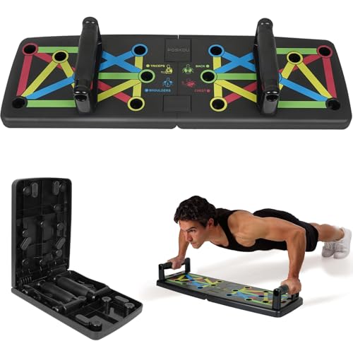POSKOU Liegestützbrett Push Up Board Verbessertes Konzept Faltbar Liegestütze Brett Liegestützgriffe 14 in 1 Push Up Bar Home Gym Liegestütze Fitnessgeräte für Zuhause POSKOU Liegestützbrett Push Up Board Verbessertes Konzept Faltbar Liegestütze Brett Liegestützgriffe 14 in 1 Push Up Bar Home Gym Liegestütze Fitnessgeräte für Zuhause von POSKOU