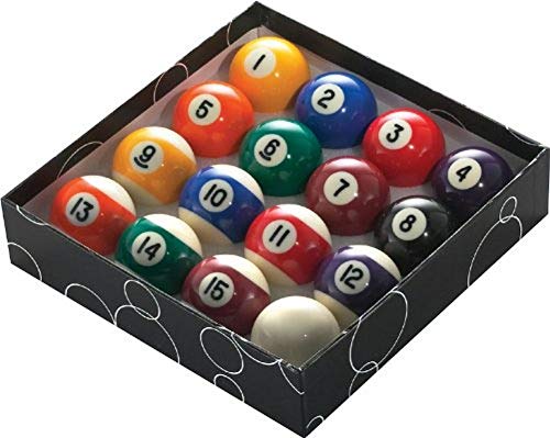 PowerGlide Herren Poolball 4,8 cm Poolkugel-Set mit Punkten und Streifen, verschieden, 1 7/8" von POWERGLIDE
