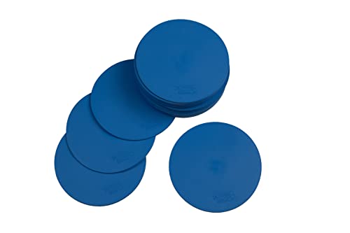 POWERSHOT® Markierungsscheiben aus Vinyl - 24er Set - rutschfest (blau) von POWERSHOT