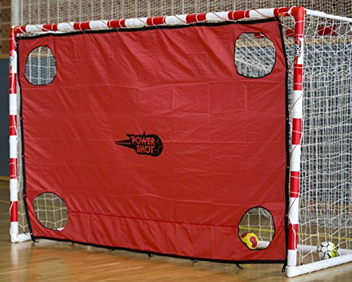 POWERSHOT® Torwand Fußball - Handball - Verschiedene Größen - 4 Schusslöcher - Reisfest (Torwand 3,7 x 1,8m) von POWERSHOT