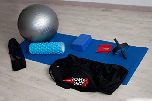 POWERSHOT Yoga-Kit - Perfekt, um Yoga bequem von zu Hause aus zu praktizieren! - Es enthält eine Yogamatte, einen Yogaball und vieles mehr! - Eine Sporttasche zum Transport des Kits ist enthalten! von POWERSHOT