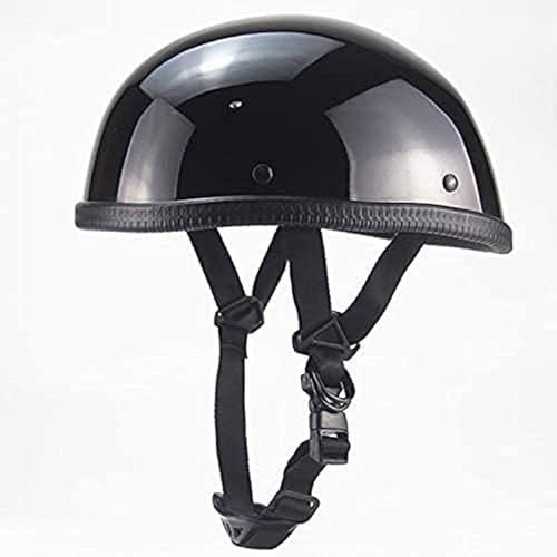 Offener Beanie-Helm für das Straßenfahren, ECE-geprüfter Motorrad-Halbhelm mit niedrigem Profil – kleine und leichte, coole Sommermütze für Männer und Frauen B,XXL=61~62cm von POWHA