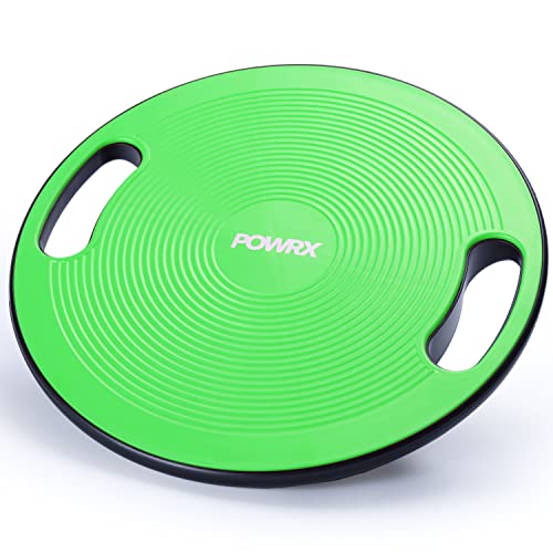 POWRX Balance Board inkl. Workout I Wackelbrett Ø 40cm mit Griffen I Therapiekreisel für propriozeptives Training und Physiotherapie versch. Farben Grün POWRX Balance Board inkl. Workout I Wackelbrett Ø 40cm mit Griffen I Therapiekreisel für propriozeptives Training und Physiotherapie versch. Farben Grün von POWRX