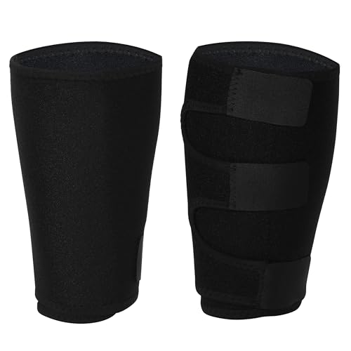 POWRX Gewichtheben Schienbeinschoner Shin Set - Ideal für Fussball, Fußball, Kickboxen, Muay Thai - Verstellbare, Leichte Neopren Waden Kompression mit Starken Schutzmaterialien - 27x13x5 cm, Schwarz POWRX Gewichtheben Schienbeinschoner Shin Set - Ideal für Fussball, Fußball, Kickboxen, Muay Thai - Verstellbare, Leichte Neopren Waden Kompression mit Starken Schutzmaterialien - 27x13x5 cm, Schwarz von POWRX