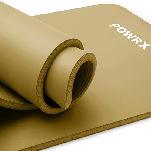 POWRX Gymnastikmatte I Fitnessmatte Rutschfest mit Tragegurt, Tasche und Übungsposter I 190 x 60, 80 oder 100 cm I Premium Sportmatte für Yoga, Gymnastik und Pilates I TÜV Süd bestätigt Phthalatfrei von POWRX