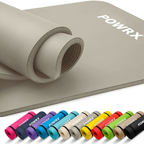 POWRX Gymnastikmatte I Fitnessmatte Rutschfest mit Tragegurt, Tasche und Übungsposter I 190 x 60, 80 oder 100 cm I Premium Sportmatte für Yoga, Gymnastik und Pilates I TÜV Süd bestätigt Phthalatfrei von POWRX