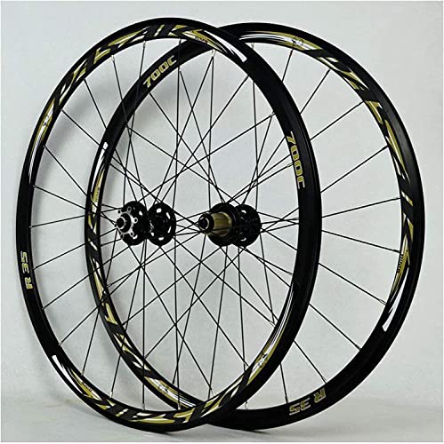 Bicycle Wheel Group Mountainbike-Radsatz, V-förmige Bremse/Scheibenbremse, schnelle Demontage, 24 Löcher, 700C-Rennrad, 11 Gänge von POXTOMF
