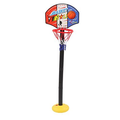 POYHKFD Kleinkind-Basketballkorb für Kinder, Jungen und Mädchen, Kinder-Basketballkorb-Ständer, Höhenverstellbar, Stabiler Kunststoff-Kinder-Basketballständer-Set für Den Außenbereich, Kinder-Basketba von POYHKFD