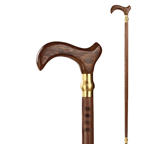 Holzstock aus Mahagoni, 84 cm, handgefertigt, versetzter Gehstock für Männer oder Frauen von PPGE Home