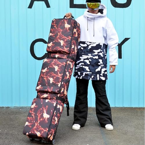 PPGE Home Roller-Snowboard-Tasche mit Rollen, Snowboard- und Stiefeltasche, wasserdichte Snowboard-Radtasche für Herren/Damen, passend für bis zu 2 Boards oder 2 Sets Ski (Größe: 157 x 36 cm, Farbe: von PPGE Home