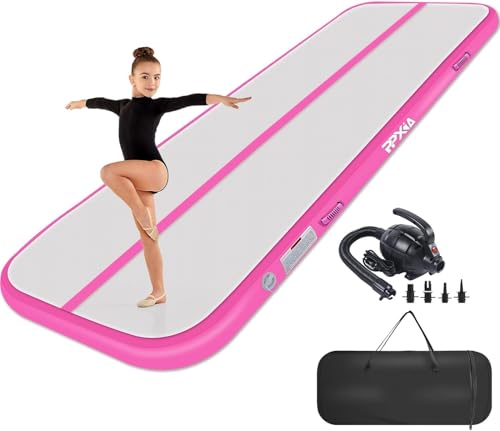 PPXIA Gymnastikmatte Air Matte Track 3M 20CM Höhe, Turnmatte Tumbling Matten mit Komplettes Zubehör, Aufblasbar Gymnastik Track Matte für zuhause Outdoor Yoga von PPXIA