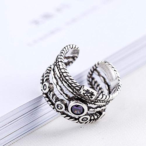 PRAK Damen 925 Sterling Silber Einzigartig Ringe, Böhmische Persönlichkeit Eule Fingerringe Für Frauen Vintage Einstellbare Antiken Ring Einzigartige Form Persönlichkeit Design Geburtstagsgeschenk PRAK Damen 925 Sterling Silber Einzigartig Ringe, Böhmische Persönlichkeit Eule Fingerringe Für Frauen Vintage Einstellbare Antiken Ring Einzigartige Form Persönlichkeit Design Geburtstagsgeschenk von PRAK