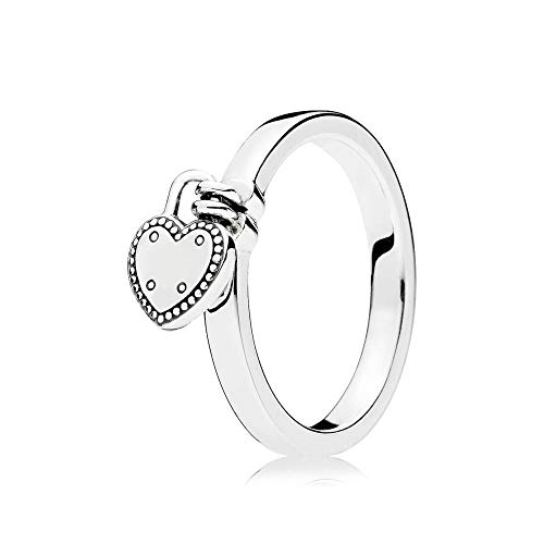PRAK Damen 925 Sterling Silber Ringe,Einfache Art Und Weise Herz Karte Mit Anhänger Form Eleganter Stil Ring Für Damen Geburtstagsgeschenk Zubehör Von Drittanbietern, 6 (Durchmes von PRAK