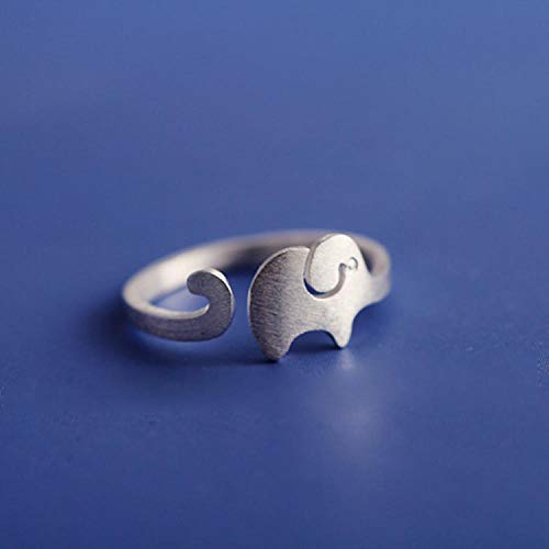 PRAK Damen 925 Sterling Silber Ringe Verstellbare,Gebürstetem Silber Niedliche Elefant Form Ring Für Frauen Abendkleid Mit Geburtstagsgeschenk PRAK Damen 925 Sterling Silber Ringe Verstellbare,Gebürstetem Silber Niedliche Elefant Form Ring Für Frauen Abendkleid Mit Geburtstagsgeschenk von PRAK