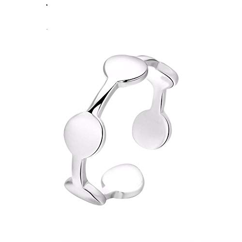 PRAK Damen 925 Sterling Silber Verstellbar Ringe,Einfache Europäische Achsschenkel Zehenringe Runde Verbunden Finger Ring Aus Silber Poliert Geometrische Offene Persönlichkeit Design Geburtstagsgesch PRAK Damen 925 Sterling Silber Verstellbar Ringe,Einfache Europäische Achsschenkel Zehenringe Runde Verbunden Finger Ring Aus Silber Poliert Geometrische Offene Persönlichkeit Design Geburtstagsgesch von PRAK