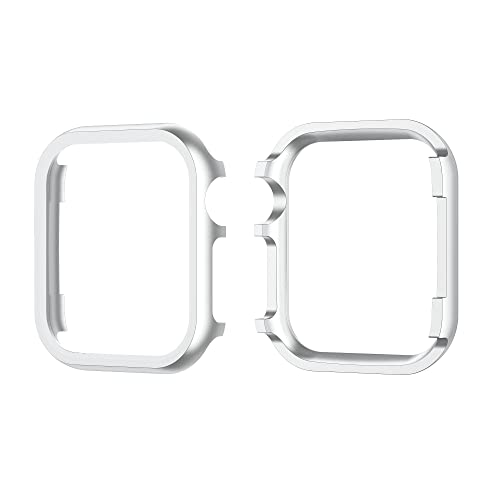 Hülle Metall Silber Kompatibel mit Apple Watch 46mm Series 10, Damen PC-Schutzrahmen mit Glänzender Ultradünne Metall Aluminium Schutzhülle Watch Uhrengehäuse Kompatibel mit 46mm Apple iWatch Serie 10 Hülle Metall Silber Kompatibel mit Apple Watch 46mm Series 10, Damen PC-Schutzrahmen mit Glänzender Ultradünne Metall Aluminium Schutzhülle Watch Uhrengehäuse Kompatibel mit 46mm Apple iWatch Serie 10 von PRDECH