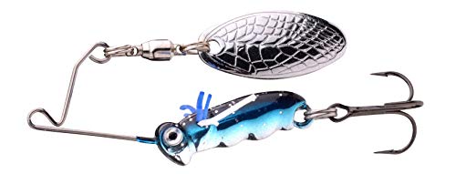 PREDATOR Micro Spinnerbait Larva 4cm 7g Chrome Blue von Spro von Spro