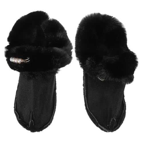 PRETYZOOM 1 Paar -plüschfutter Schuhe, Hausschuhe, Einlagen Kuschelige Fleece-innensohle Fuzzy-hausschuhe Für Den Winter Wärmende Hausschuhe Socke Für Schuhe Clogs Slippersohlen Black von PRETYZOOM