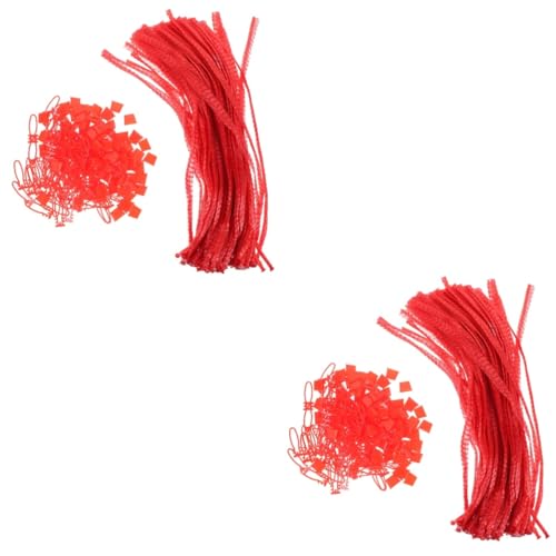 PRETYZOOM 200 Stk Netztasche Aufbewahrungstaschen aufbewahrungssack einkaufsnetz Shopper bag Obstnetzbeutel Einkaufstüten aus Mesh große Netztasche Mesh-Erzeugnisbeutel Nylon rot von PRETYZOOM
