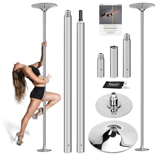 45MM Dance Pole Stange - Hochwertige Höhenverstellbare Poledance Stange für das Tanzen im Innenbereich, mit statischer & drehbarer Funktionalität - Robustes Design für Zuhause, Fitnessstudio von PRIOR FITNESS