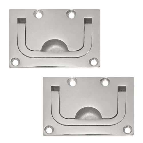 PRIOstahl Einlassgriff Bodenheber mit versenkbarem Griff Möbelgriff Muldengriff Lukenheber x 2 Stück Größe: 75 x 56 mm für Boot Luke Schiebetüren Schubladen Rostfrei aus Edelstahl V4A PRIOstahl Einlassgriff Bodenheber mit versenkbarem Griff Möbelgriff Muldengriff Lukenheber x 2 Stück Größe: 75 x 56 mm für Boot Luke Schiebetüren Schubladen Rostfrei aus Edelstahl V4A von PRIOstahl