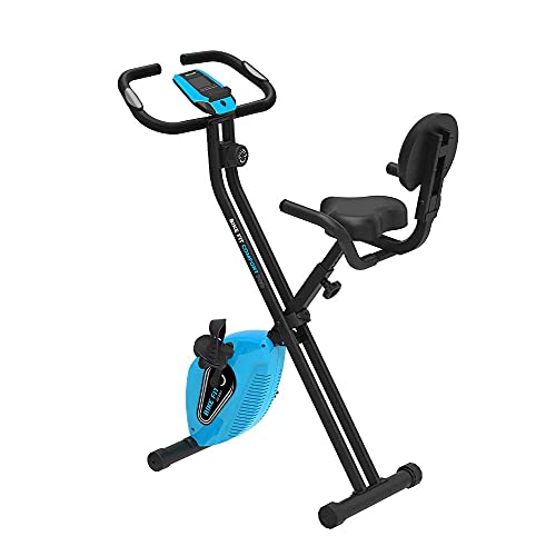 PRIXTON - Bike Fit Comfort PRO BF200 - Professionelles Heimtrainer - Klappbares - 8 Widerstandsstufen - Integrierte Rückenlehne - LED-Anzeige mit Kilometerzähler - Tablet-/Handyhalterung von PRIXTON